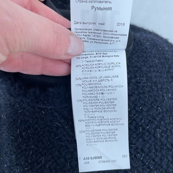 Blue Les Copains Midnight Blue 2 Piece Set Blazer & A Line Dress Suit Size 40 - Picture 16 of 16